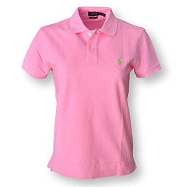 pink polo t shirt women's