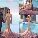 2016 skin pink arabic mermaid prom dresses plum lace appliques backless  brush ysgzsfp
