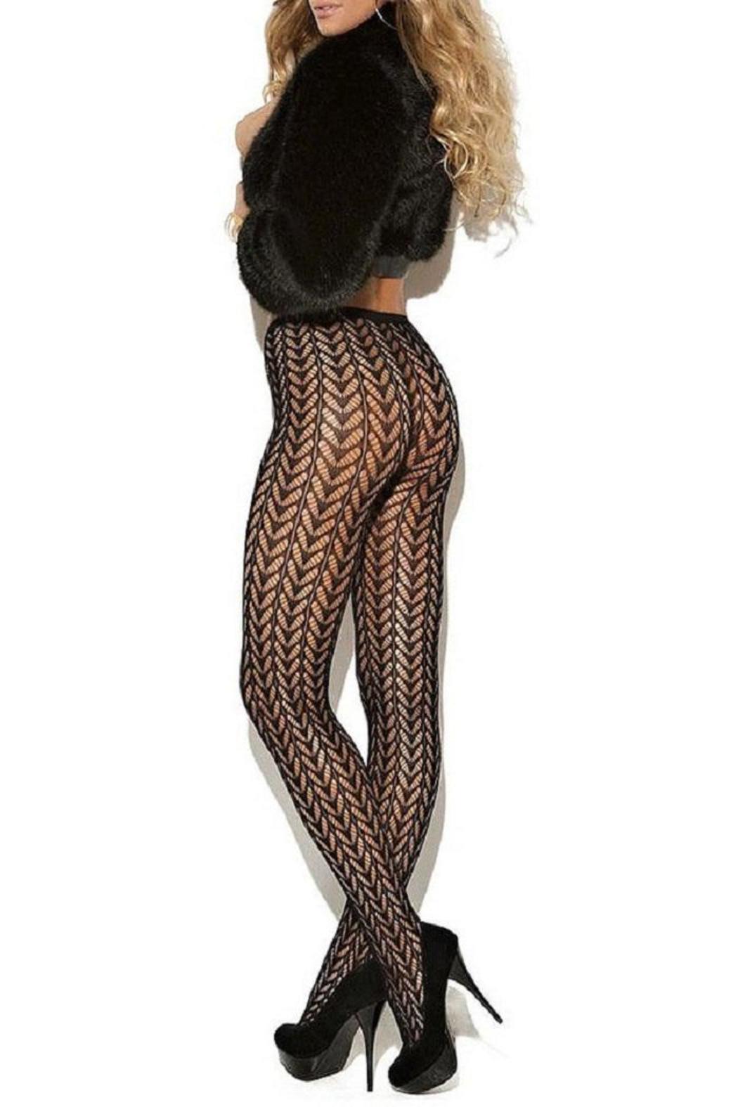 adore clothes u0026 more black patterned tights - front full image ociqetl