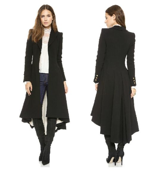 black over coats british style tuxedo manteau femme black long coats for gxnyzyw