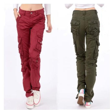 cargo pants for women 2015 new womenu0027s cotton cargo pants leisure trousers outdoor more pocket  pants dejgqyd