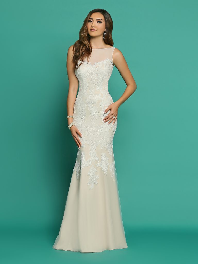 casual wedding dresses image showing front view of style #f7054 ... sljhsmt
