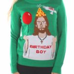 christmas sweaters womenu0027s happy birthday jesus ugly christmas sweater tjiwrrw