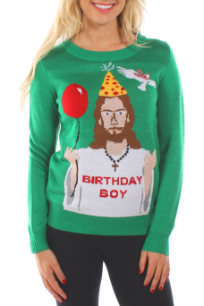 christmas sweaters womenu0027s happy birthday jesus ugly christmas sweater tjiwrrw