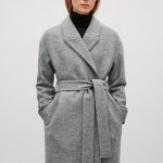 cos image 10 of belted wool coat in grey llsgnty