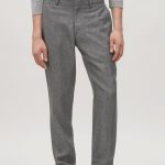 cos image 2 of linen trousers in dark grey pivbujp