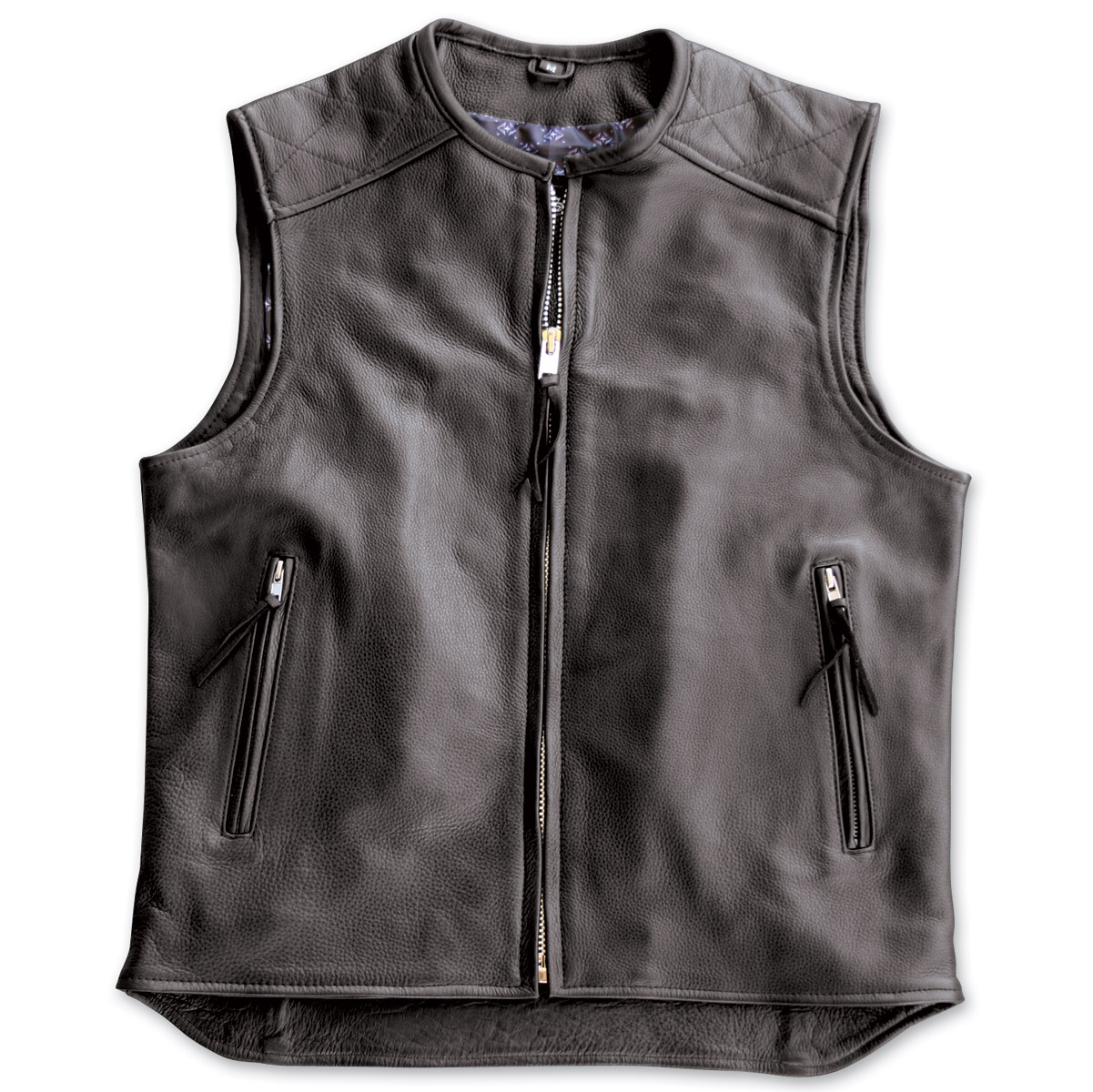 crank u0026 stroker supply hardball motorcycle black leather vest ... pjdltxt