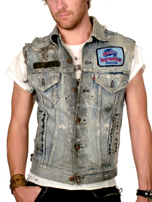 denim vest for men menu0027s junker designs -  wswjkzk