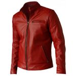 elegant menu0027s red leather jacket | leather jacket master yavjehz