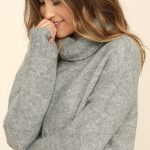 favorite dream heather grey turtleneck sweater 1 xqbvivi