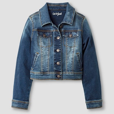 girlsu0027 jean jacket - cat u0026 jack™ dark vintage wash mhjfklg