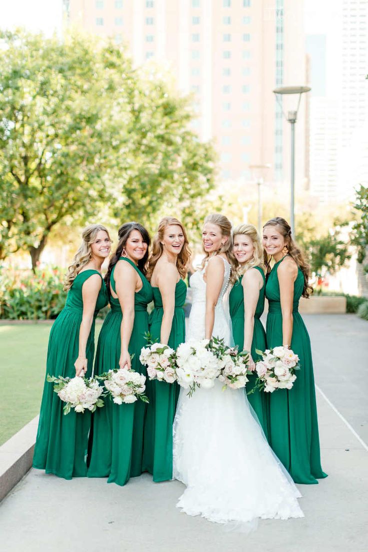 green bridesmaid dresses emerald wedding theme with tons of greenery | elegant wedding. green  bridesmaidsunique opjsmcd