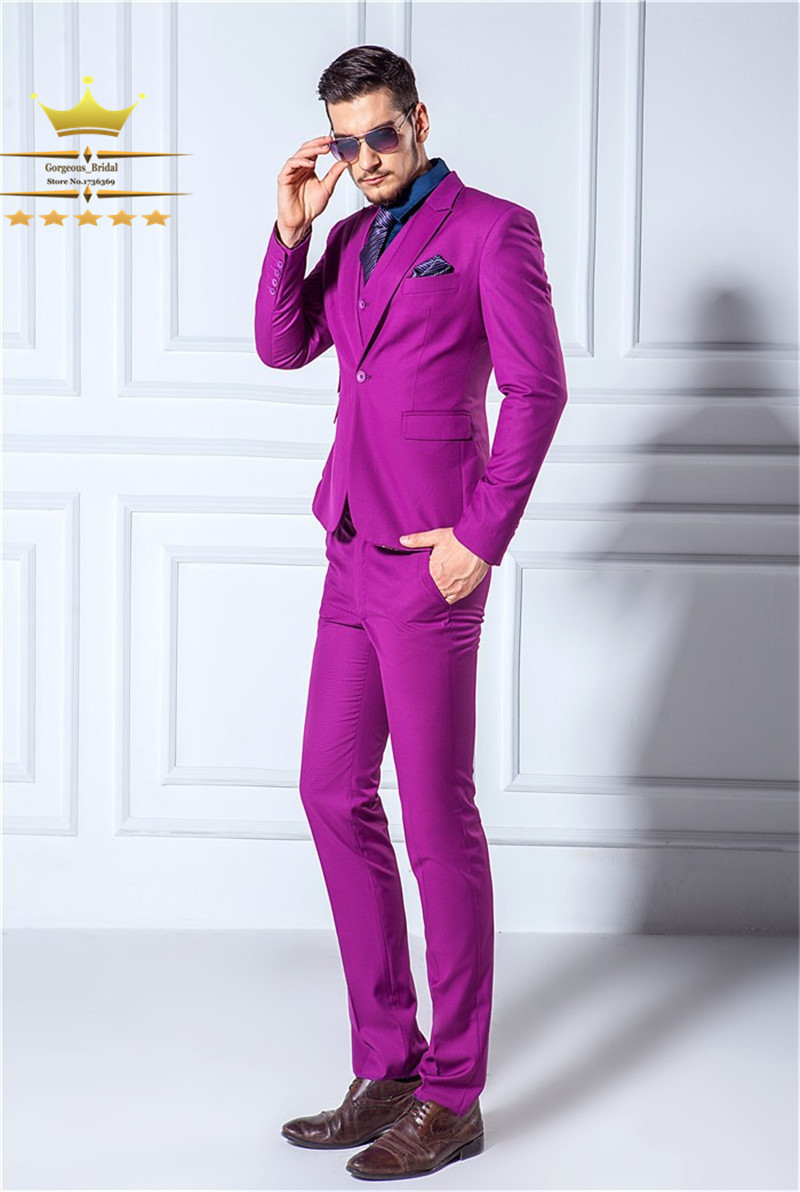 grooms mens tuxedos custom made wedding suits for men with pants purple suit hynrhsx