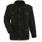 guide gear menu0027s military style jacket, black nscfkjx