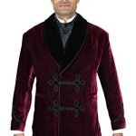 historical emporium menu0027s vintage velvet smoking jacket s burgundy adbhvlh