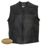 hot leathers menu0027s usa made premium steerhide leather vest umortjy