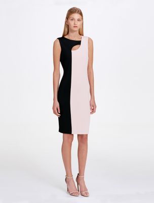 image for colorblock cut-out sheath dress from calvin klein tohkbeu