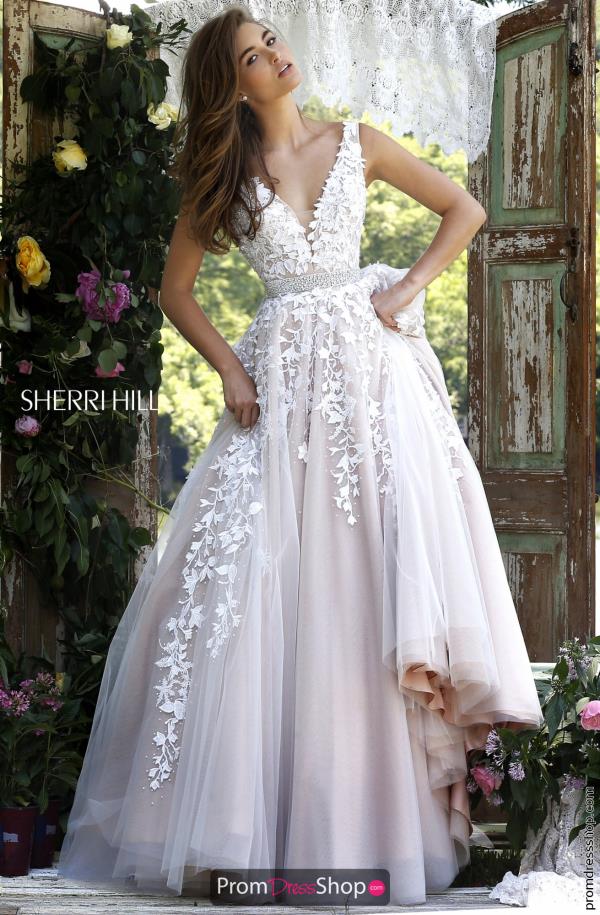 ivory dresses long applique sherri hill dress 11335 tiuhyea