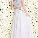 ivory dresses long beaded two-piece prom dress with cut outs . rsrvyqe