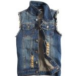 jean vest plus size m to xxxl menu0027s boys ripped denim vest vintage style sleeveless ikguaji