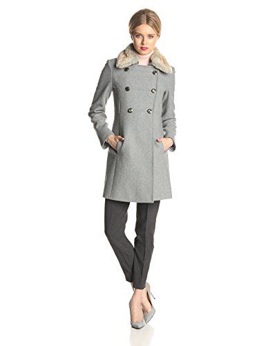 jessica simpson coats jessica simpson womenu0027s double breasted military wool coat with fur collar qokdjrc