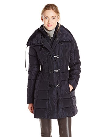 jessica simpson coats jessica simpson womenu0027s mid length down coat with clasp closures, navy,  x-small xwmajkj