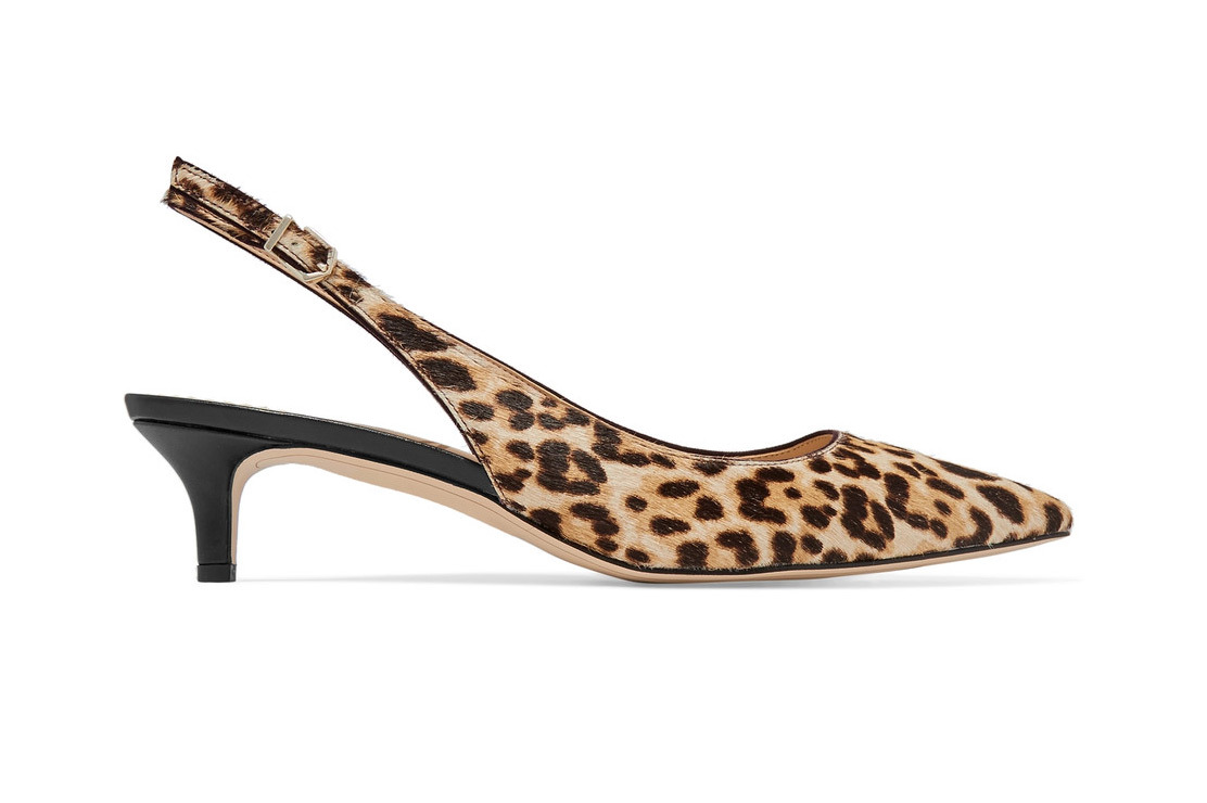 kitten heels sam edelman ludlow leopard-print calf hair pumps crdubte