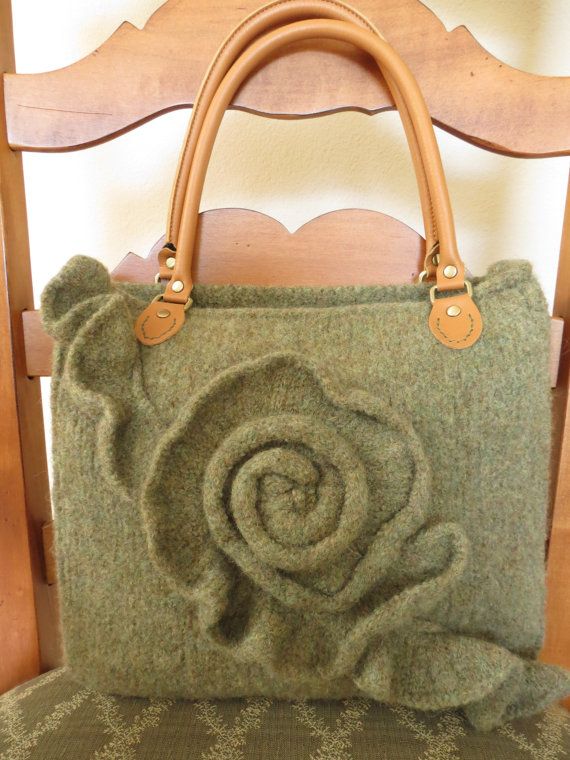 knitting bags green rose felted purse pattern knit bag by theknittingcloset, $5.00 i love mmbihhv