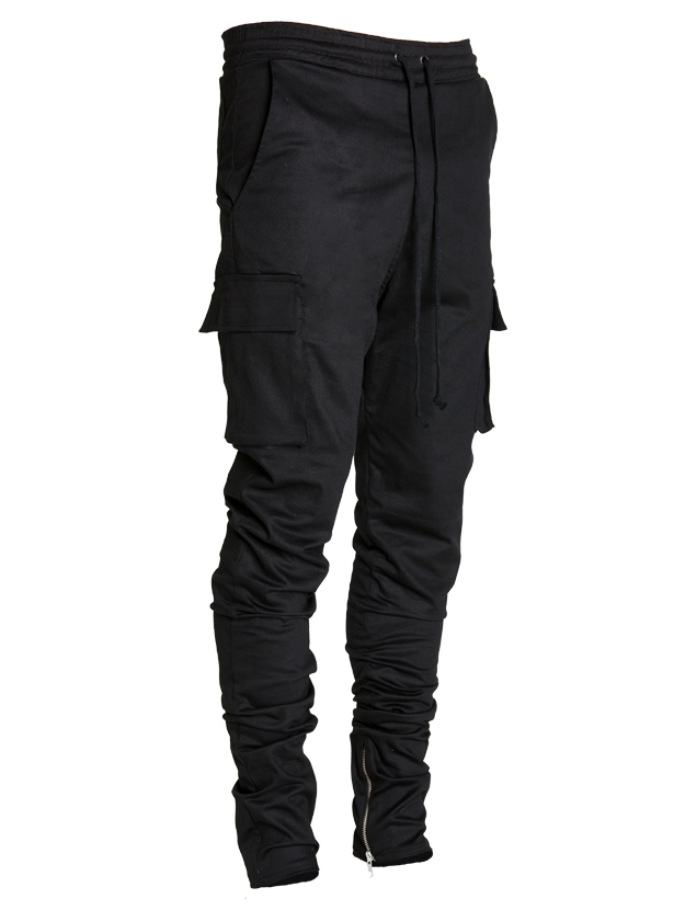 lantz twill cargo pants black ... ymrkmaz