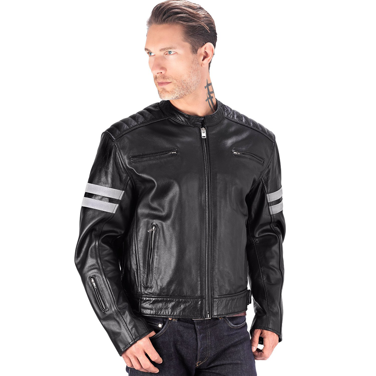 leather motorcycle jackets viking cycle bloodaxe leather motorcycle jacket for men front view ... cqvurro