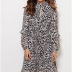 leopard print dress leopard print fit u0026 flare ruffle dress jvzvdeo