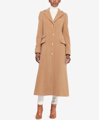 long coats lauren ralph lauren single-breasted long jacket bwsrwuq