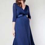 maternity wear willow maternity dress (midnight blue) by tiffany rose tkdazkq