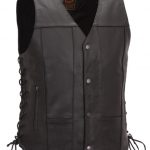 menu0027s 10 pocket leather vest cibdmqa