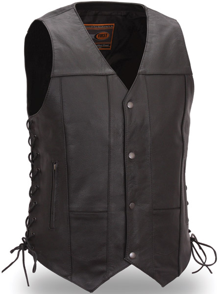 menu0027s 10 pocket leather vest cibdmqa