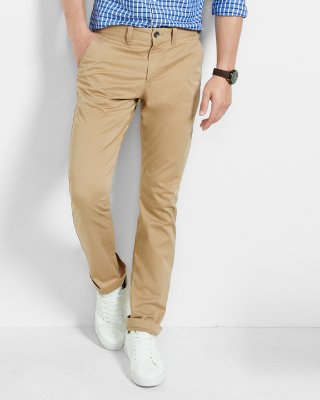 mens chinos slim fit stretch khaki chino | express adkjupz