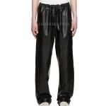 mens leather pants drawstring waistband leather pants for men vabsbnq