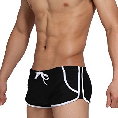 mens swim shorts mens swimwear sexy sport shorts tie rope swim trunks medekqk