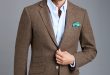 mens tweed jacket menu0027s brown herringbone tweed blazer - 100% wool yholgvi