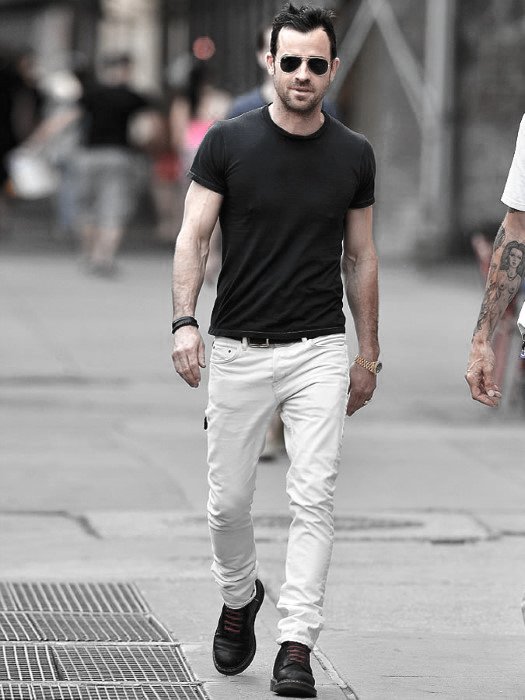 mens white jeans black t shirt what to wear with guys white jeans outfits style designs kacxkfq