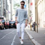 mens white jeans mens-white-jeans-grey-jumper-white-shoes-outfit- wvrgasu