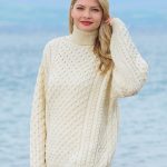 merino wool turtleneck sweater - natural white niihrxd