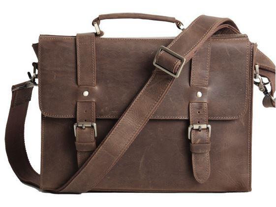 messenger bags for men premium crazy horse leather vintage laptop bag in unisex dark brown mfajrtu