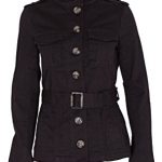 military style jacket ladies military style summer jacket (2(uk 6), belt black) gpjozak