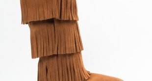 moccasin boots 3-layer fringe boot (women) | 1632 | brown | 5 wrflcgd