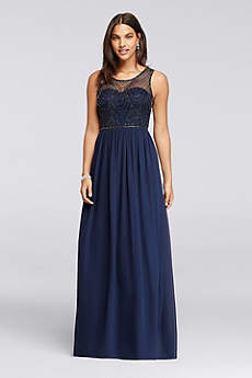 navy blue dress soft u0026 flowy davidu0027s bridal long bridesmaid dress bzwqfxf