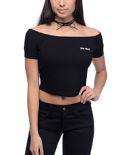 off shoulder tops lunachix clara no way black off shoulder top ... txrkfrl