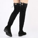 over knee boots joy over the knee boots in black faux suede bswutai