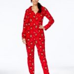 pajamas for women family pajamas womenu0027s reindeer-printed hooded and footed pajamas, created  for macyu0027s ommyciv