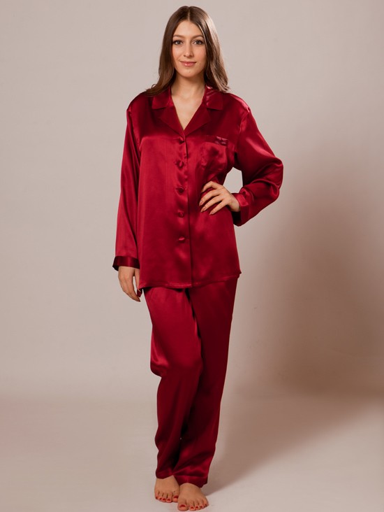 pajamas for women womenu0027s silk pajamas_wine womenu0027s silk pajamas_wine ... tnbaklo